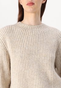 JDY JDYSILJA O NECK  - Pulover - oatmeal