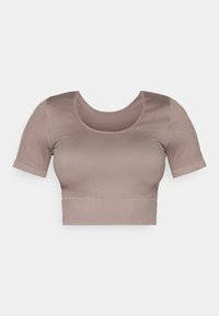 LIFE WAY CROP SEAM  - Sports T-shirt - brown