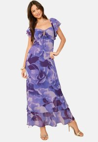 PRINT RUFFLE TIERED - Maksimekko - purple floral