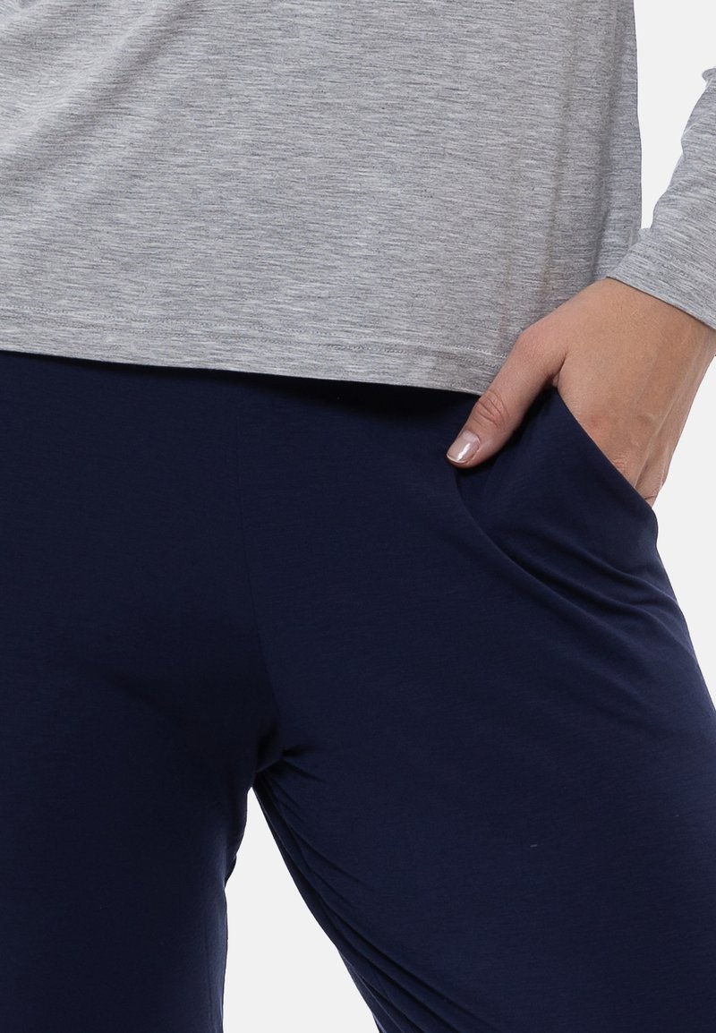 Damen Nachthemden | mey SET Nachtwäsche Set true blue grey melange/blau - YC11020 Damen Nachthemden | mey SET Nachtwäsche Set true blue grey melange/blau - YC11020