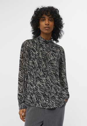 Object JMILA L/S HIGH NECK NOOS - Pluus - blackaop:sandshell zebra