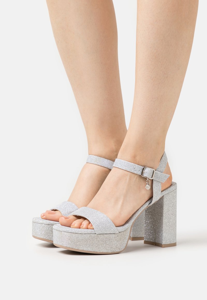 XTI High Heel Sandalette silver/silberfarben Zalando.de