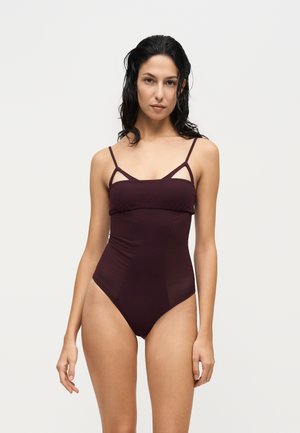 KIKI DE MONTPARNASSE, PEEP SHOW CUTOUT ONE PIECE - Бански костюм - plum