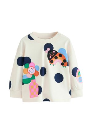 Next, REGULAR FIT - GRAPHIC HORSE T-SHIRT - Langærmet T-shirt - cream navy ladybird