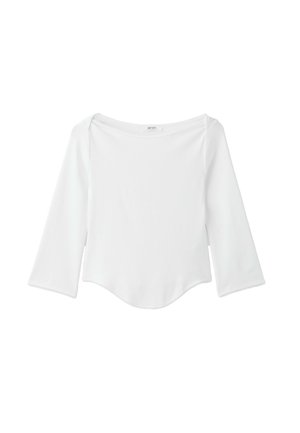 Stradivarius, BOAT NECK T-SHIRT - T-shirt à manches longues - white