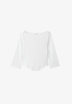 Stradivarius, BOAT NECK T-SHIRT - T-shirt à manches longues - white