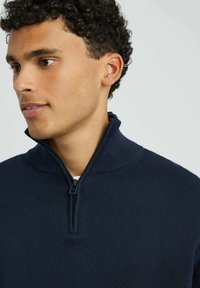 BZB COL MONTANT ZIPPÉ - Pullover - bleu foncé