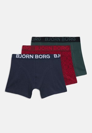 BOXER 3 PACK - Culotte - black/dark red/dark green