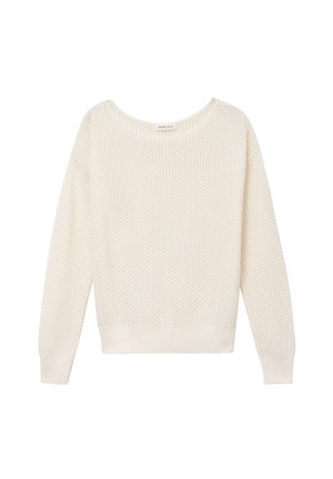 Cache Cache, CACHE CACHE CACHE CACHE WEIT GESCHNITTENER PULLOVER AJOURIERT - Trui - ecru