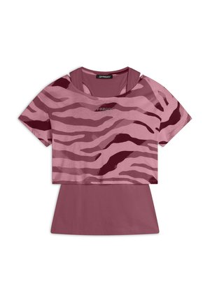 SET CROPPED - Top - purple zebraanimaliermulticolo