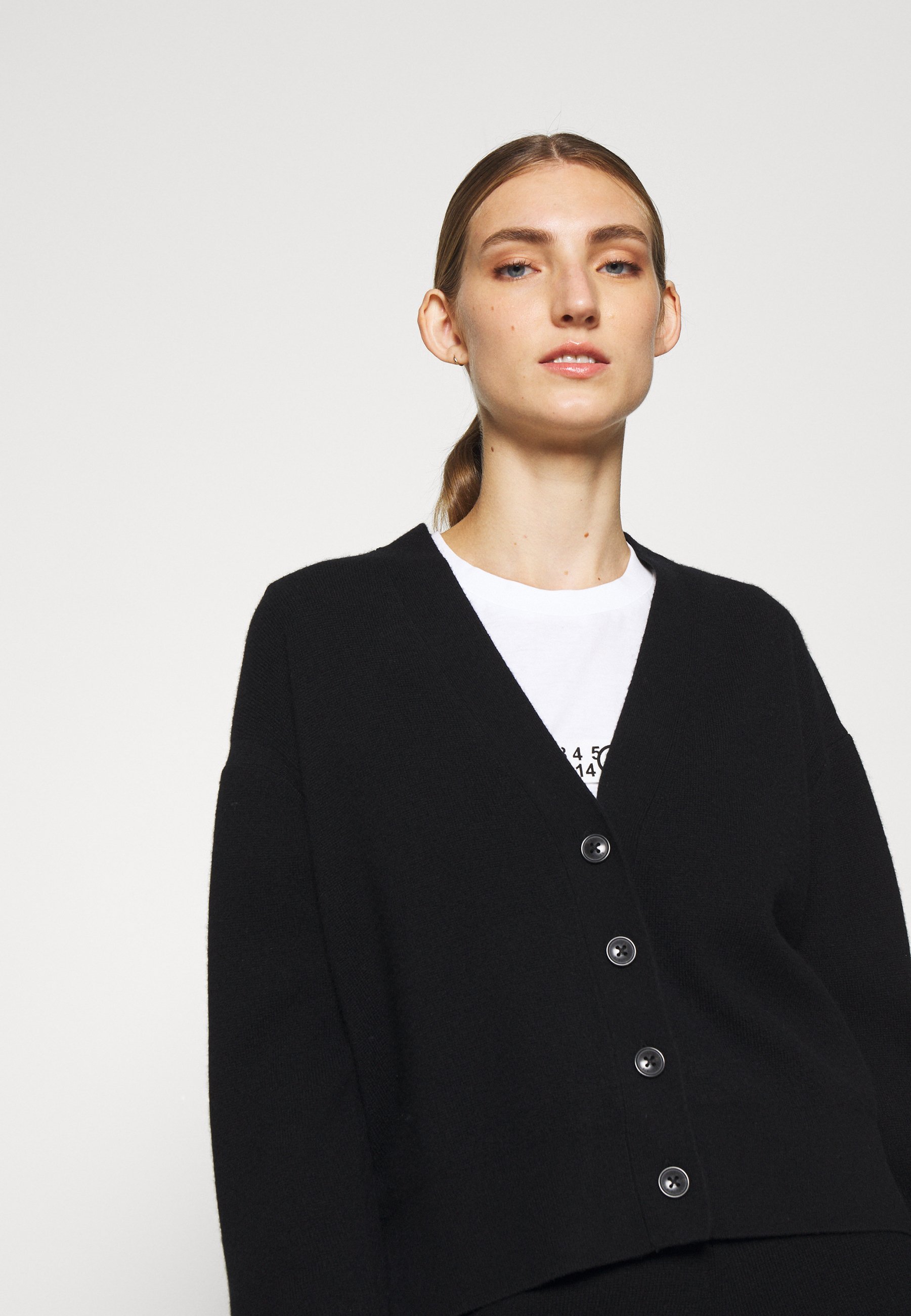 navy button up cardigan