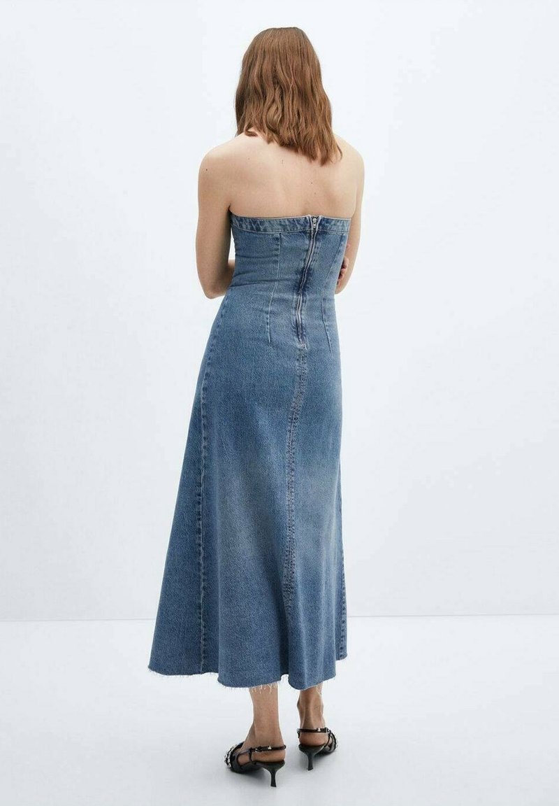 knee length dresses for ladies Indigo Linen Sleeveless Maxi Dress in Arizona main image 0