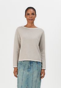 TOM TAILOR PULLOVER WITH BUBBLE STRUCTURE - Pullover - soft taupe