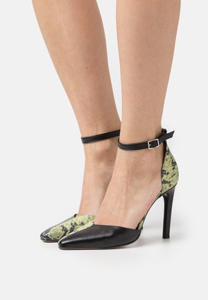 Zign LEATHER  - Høye hæler - black/green
