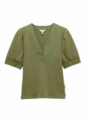 Joules, REGULAR FIT - TABITHA V-NECK WITH PUFF SLEEVES - T-Shirt basic - khaki green