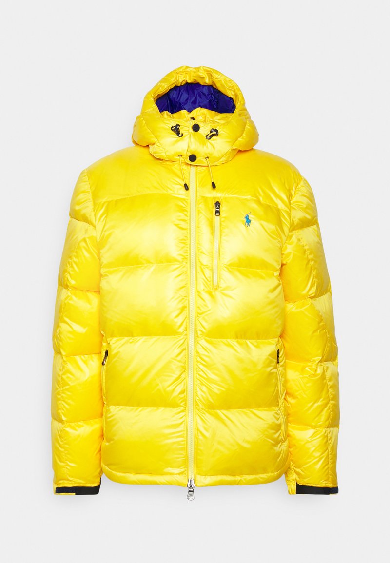 yellow polo bubble coat