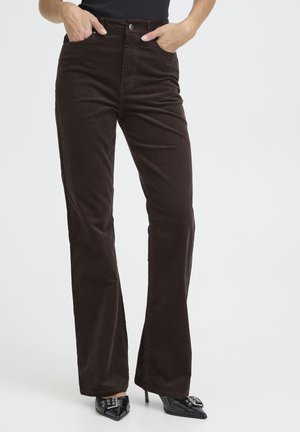 PZSALLY UHW BOOTCUT - Trousers - espresso