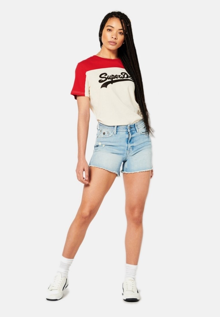 Superdry & Co Jeansshort lichtblauw