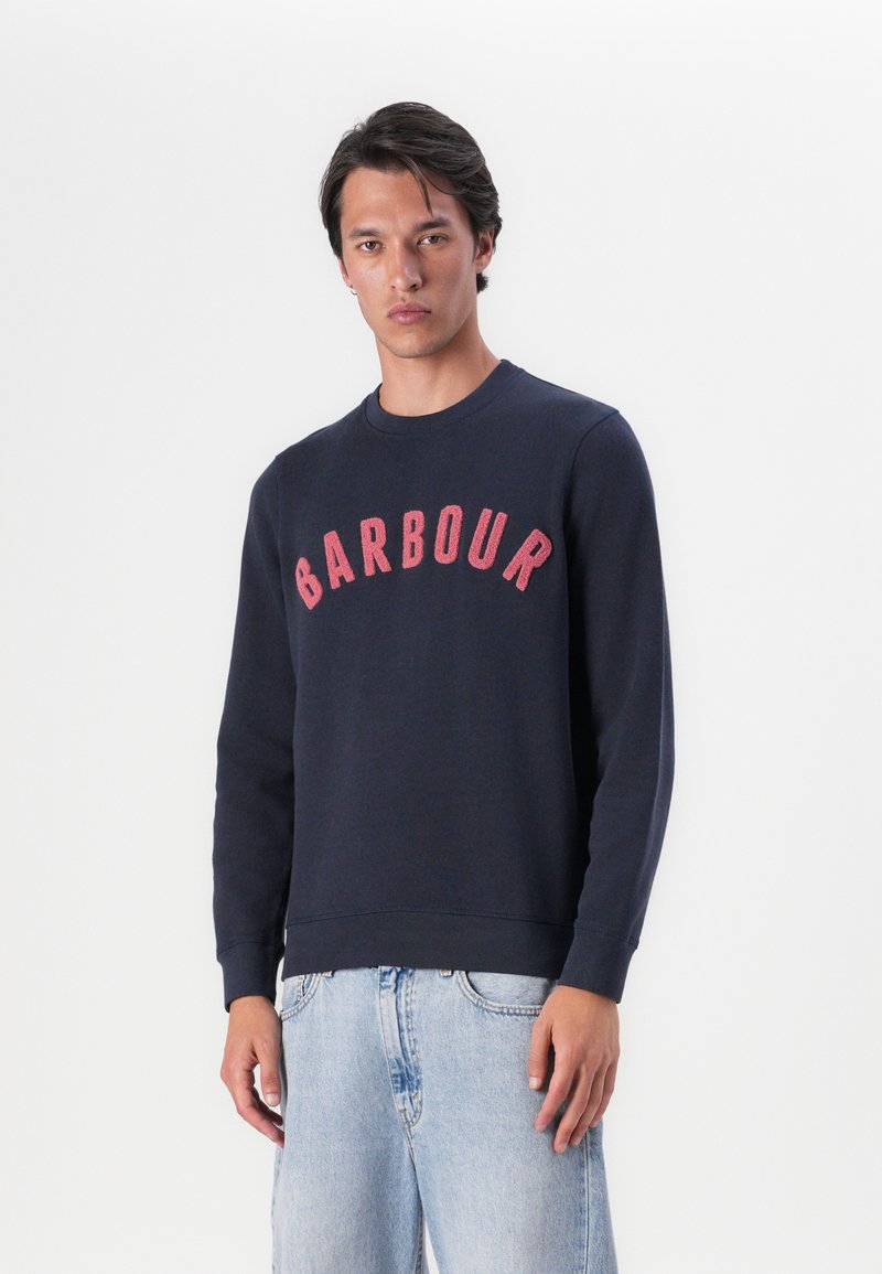Barbour PREP LOGO CREW NECK - Camisola - navy/pink