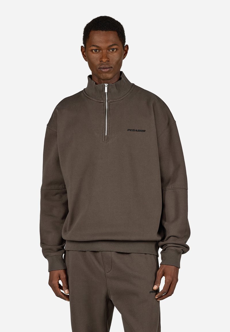 Pegador LOGO  - Ikdienas džemperis - washed walnut brown black