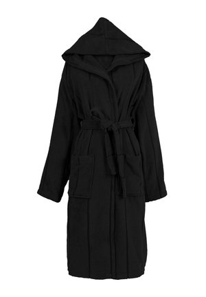 UNISEX MIT KAPUZE - Bademantel - schwarz
