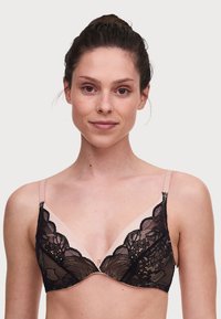 Chantelle - MIDNIGHT FLOWERS BRA - Háromszög melltartó - black Miniatűr kép 1