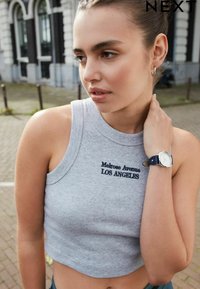 Next CROPPED RACER TANK - Top - grey