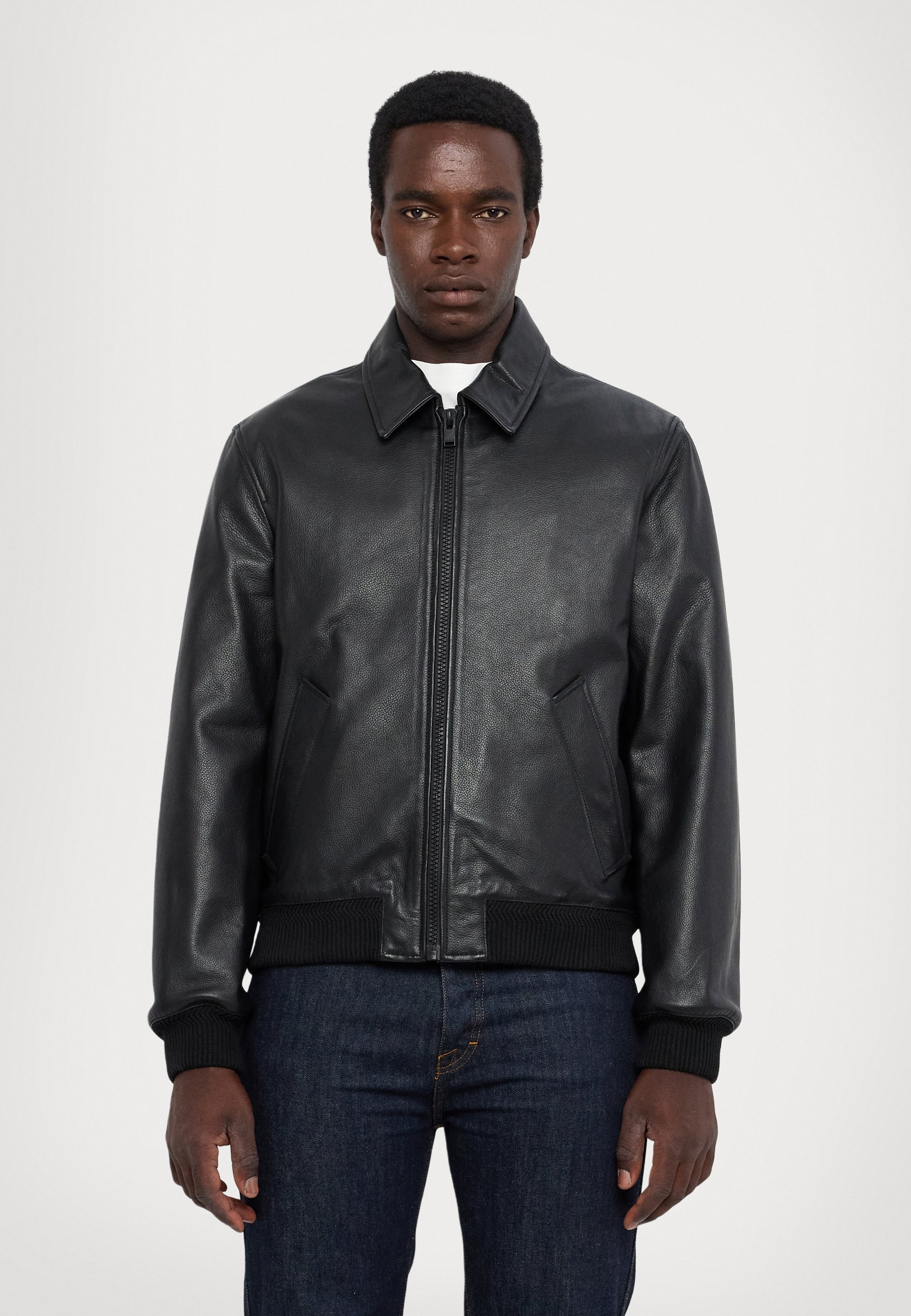 Zadig & Voltaire MATE GRAINED - Leather jacket - noir/black 