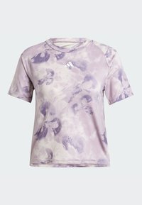 adidas Performance ESSENTIALS ALL FLOWER DYE - Potiskana majica - putty mauve/preloved fig