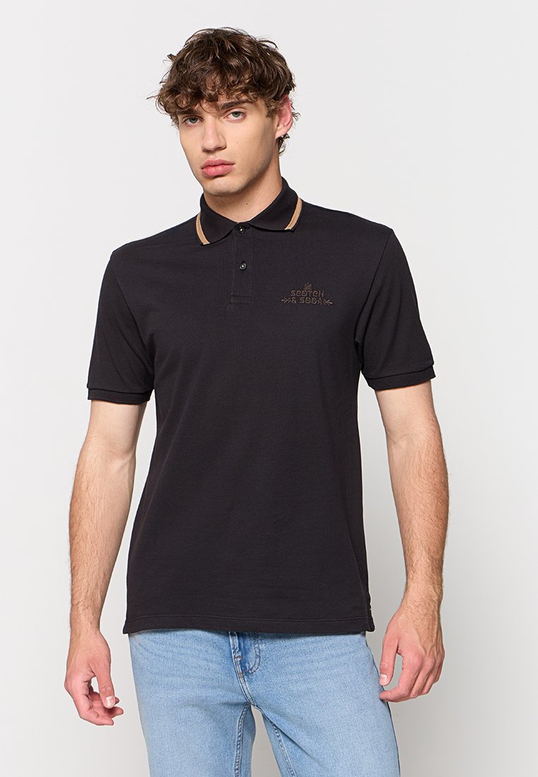 Scotch & Soda Poloshirt zwart Scotch & Soda Poloshirt zwart