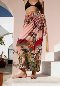 Next REGULAR FIT-KEW COLLECTION SARONG - Zavinovací sukně - pink scenic floral