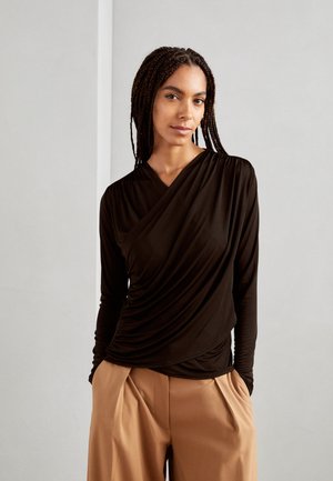 Zign Studio NAIA ™ CROSS FRONT LONGSLEEVE 
 - Maglietta a manica lunga - black