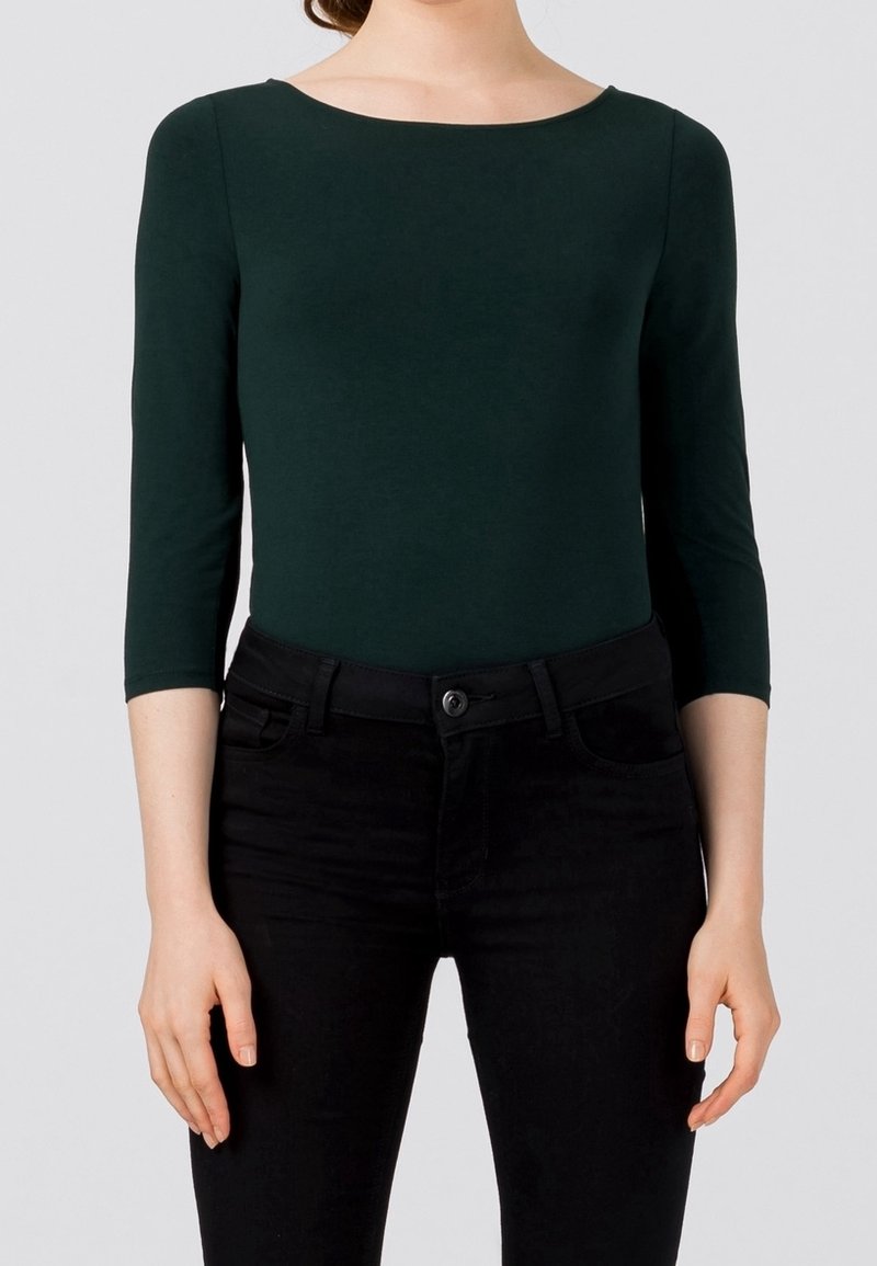 HALLHUBER T-shirt à manches longues - dark green