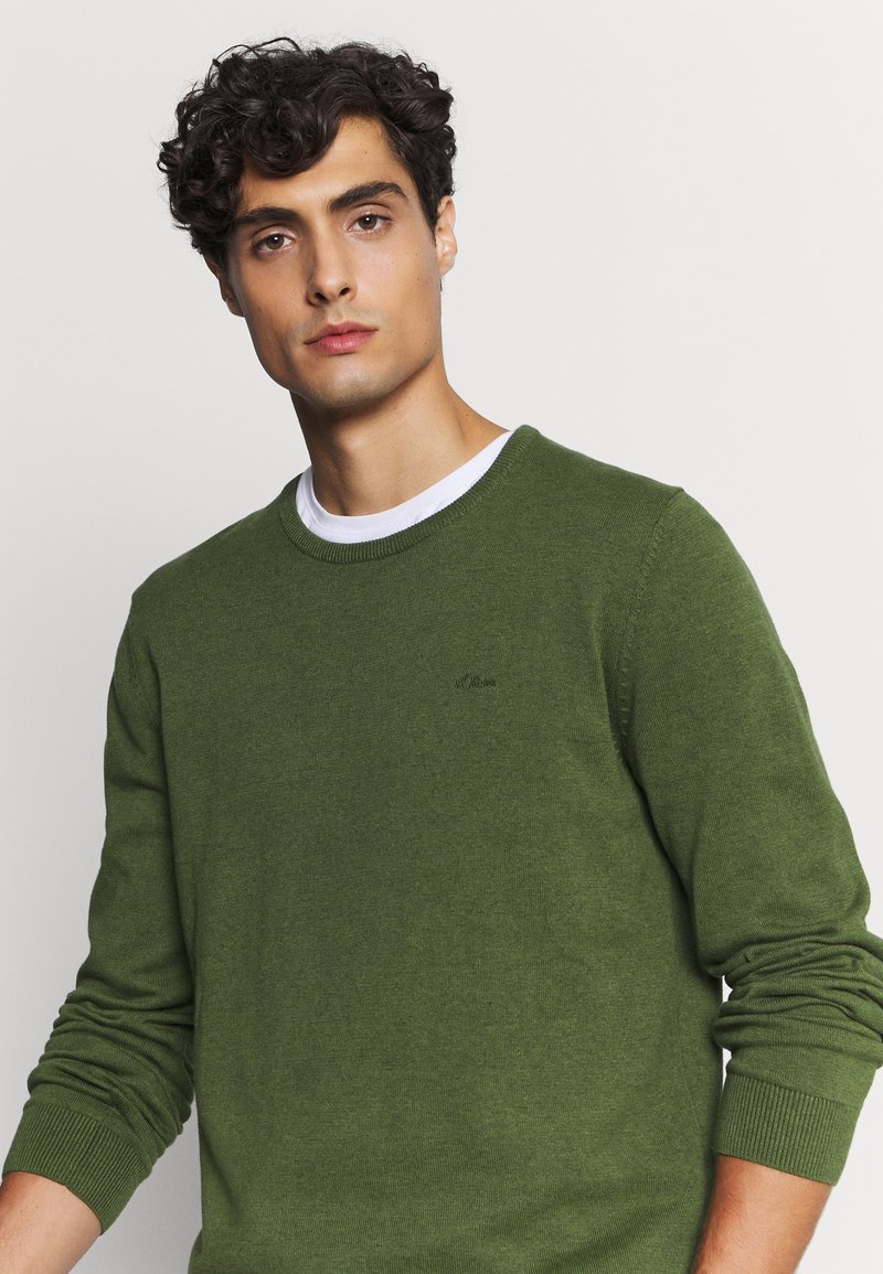 Herren Strickjacken | s.Oliver Strickpullover khaki/oliv/oliv - ZV43456 Herren Strickjacken | s.Oliver Strickpullover khaki/oliv/oliv - ZV43456