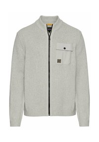 MIT STEHKRAGEN - Cardigan - stone grey