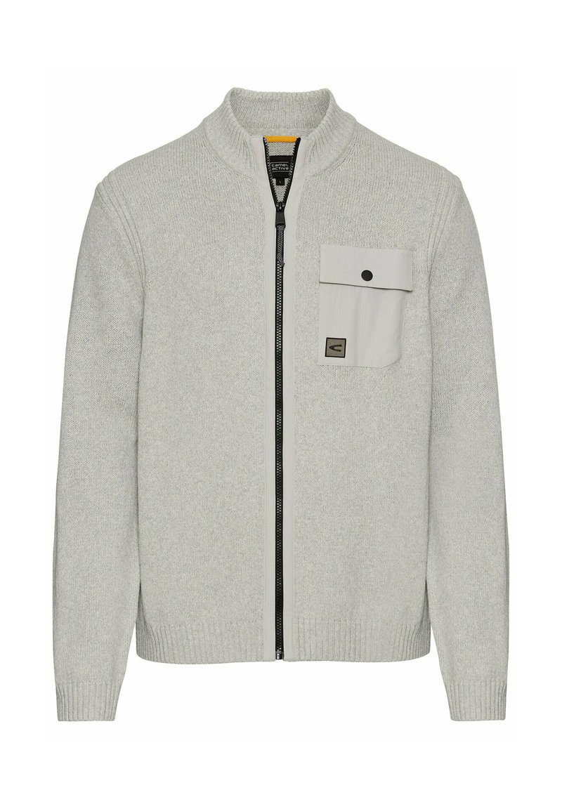 camel active MIT STEHKRAGEN Cardigan stone grey/grey Zalando