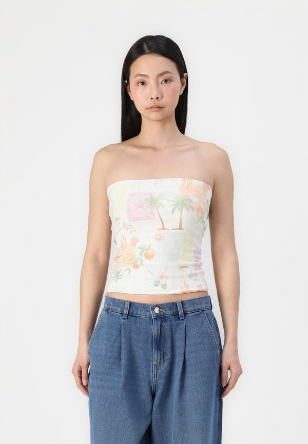 BARE FOLDOVER REVERSIBILE TUBE - Top - double cream