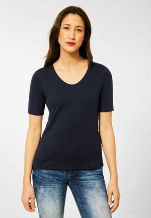 Street One MIT V-AUSSCHNITT - T-Shirt basic - blau