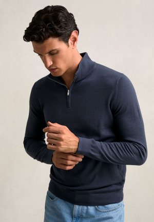 Reiss REGULAR FIT - HALF-ZIP - Jersey de punto - midnight navy