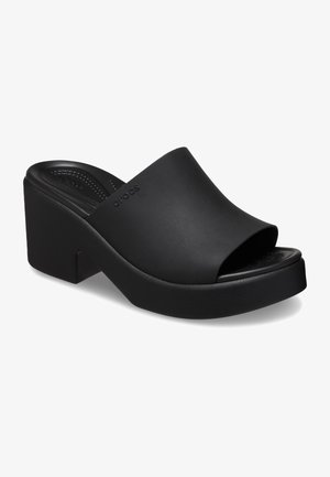 Crocs BROOKLYN HEEL - Ciabattine con tacco - black black