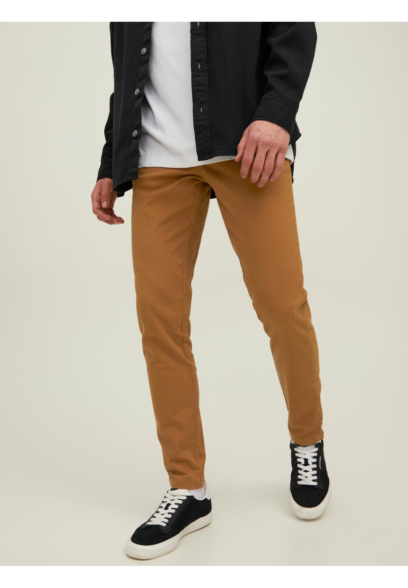 Pantalones Jack & Jones Marco Bowie Chino - Slim Elástico Algodón Beige | Varias Tallas