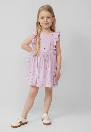 KURZES MIT ALL-OVER-PRINT UND VOLANTÄRMELN - Jersey dress - flieder