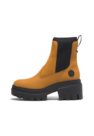 Bottines à plateau - neon orange