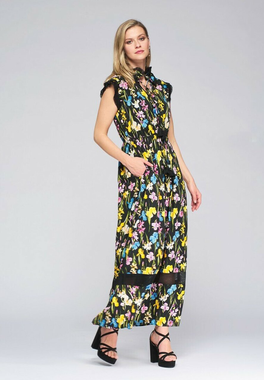 NIZA Vestido largo - black/negro - Zalando.es