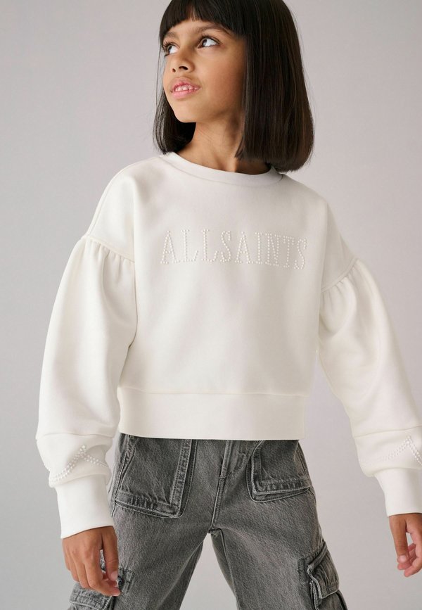 REGULAR FIT - PEARL EMBELLISHED CREW - Sweatshirt