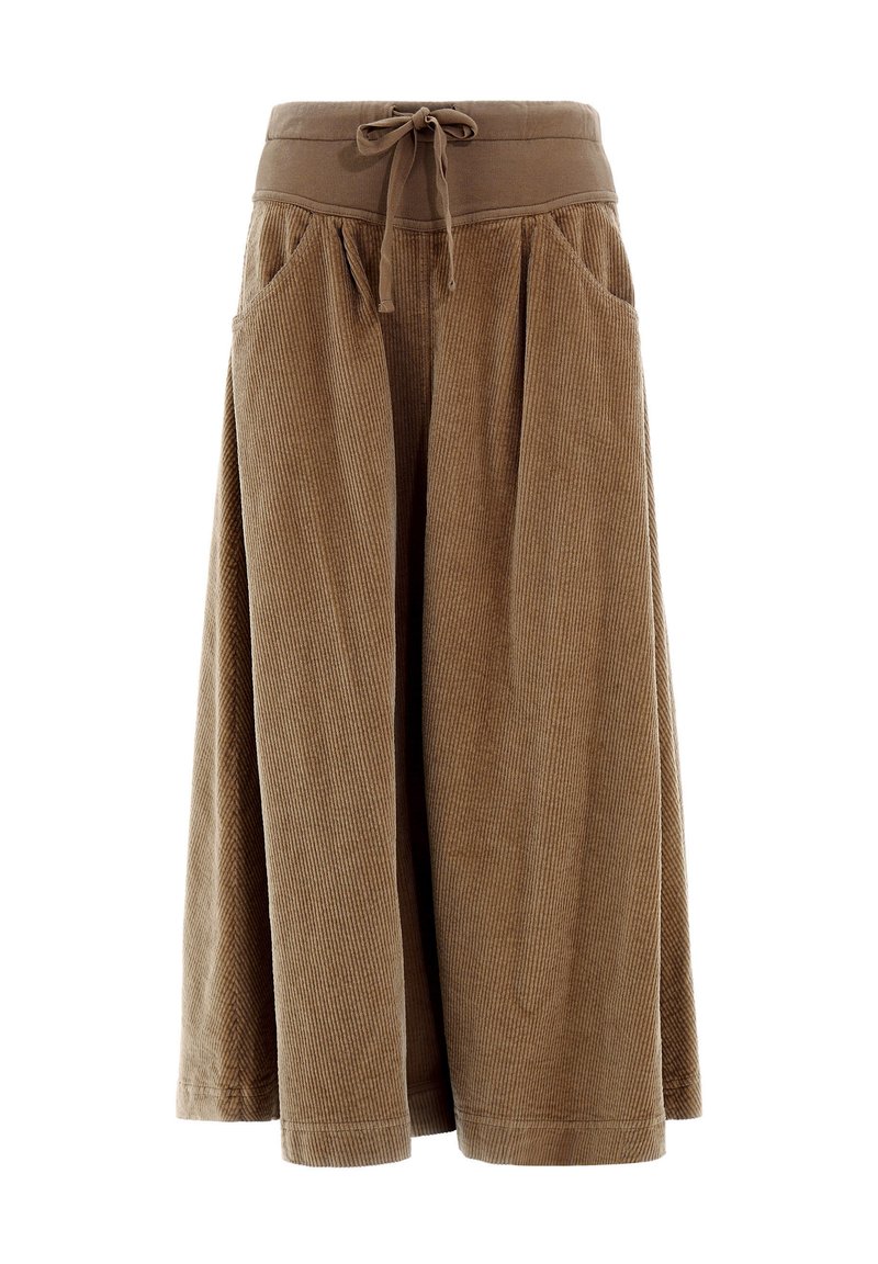 Allegra K Gonna Cargo Midi In Velluto A Coste Donna - Vestibilità Regolare, Vita Alta Con Elastico Posteriore, 4 Tasche, Chiusura Con Cerniera, Adatta Per Autunno/Inverno