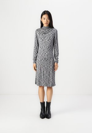 MOCK NECK DRESS - Jumper dress - light grey melange