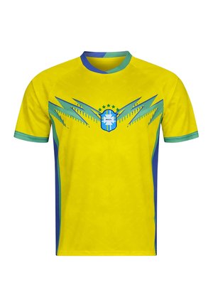 Jelex, BRASILIEN TRIKOT PERFORMANTE - Print T-shirt - yellow