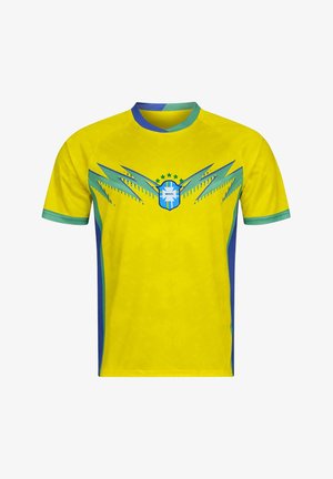 Jelex, BRASILIEN TRIKOT PERFORMANTE - Print T-shirt - yellow