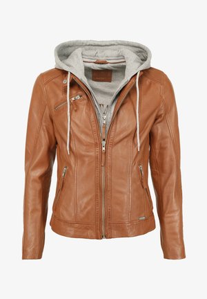 Mustang Veste en cuir - cognac